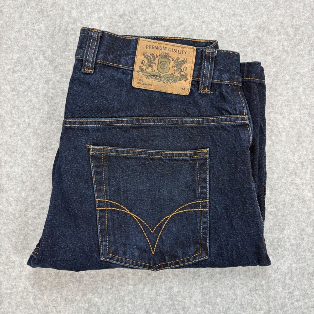 Noiz Premium‎ Denim Shorts Mens 34 Dark Wash Loose Fit Baggy Y2K Skater Jorts